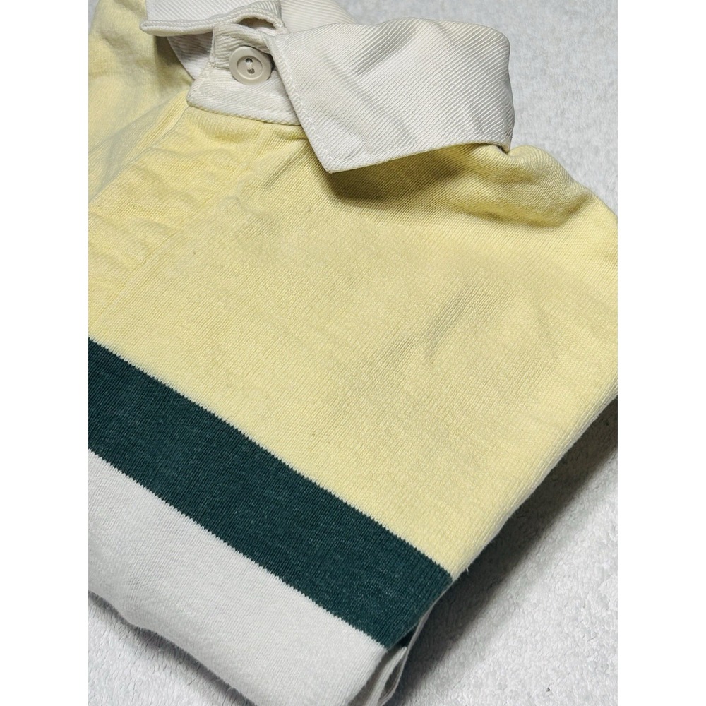Vintage 80s Lands' End Heavyweight Striped Rugby Shirt XS Preppy Blokecore Retro